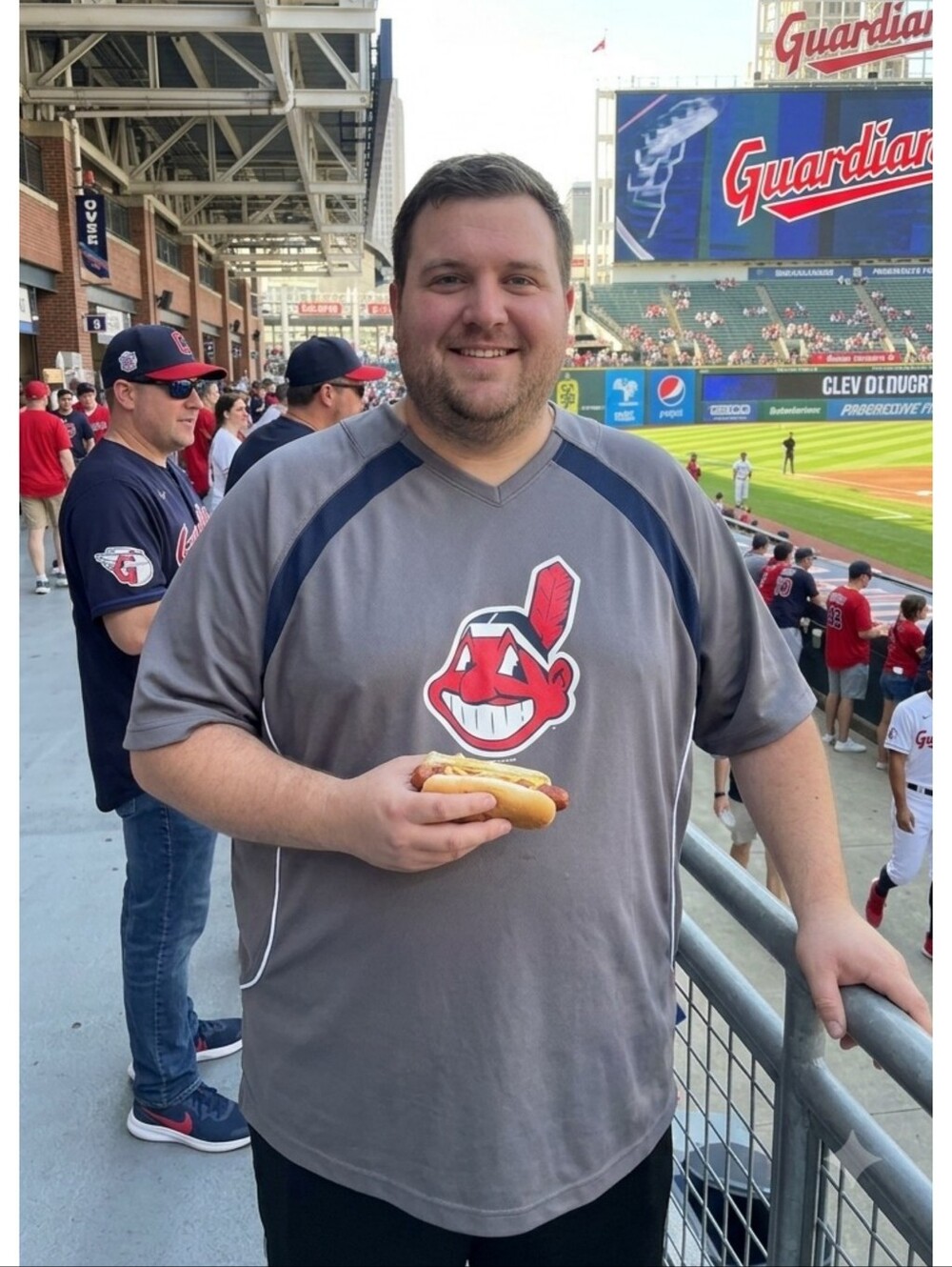 Cleveland Indians Warmup Jersey Gray Size 2XL